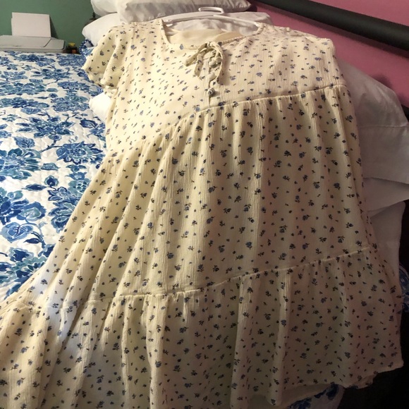 First Pic Copy American Eagle Fit & Flare Tiered Babydoll Knee Length Dress EUC - Picture 7 of 12